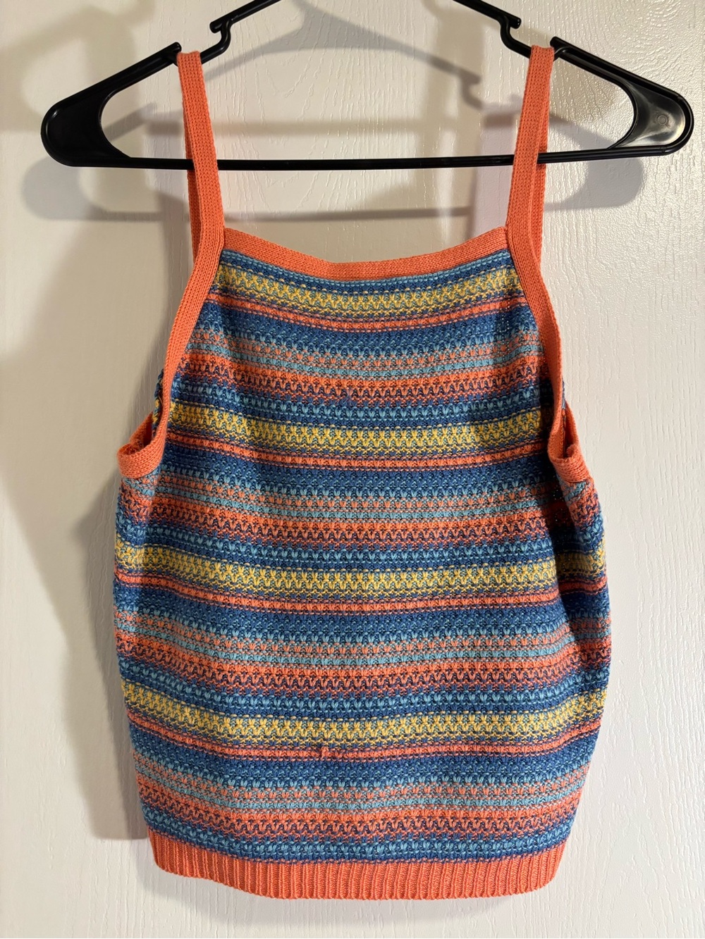 No Comment Striped Knit Tank